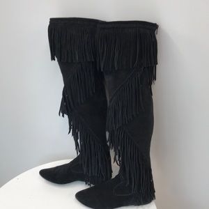 Sam Edelman suede over the knee moccasins